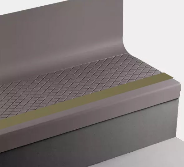 Johnsonite Cinnamon Diamond Rubber Stair Tread with Riser