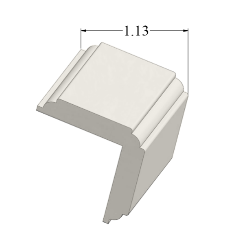 Johnsonite White Sand Vinyl Millwork Corner Wall Guard