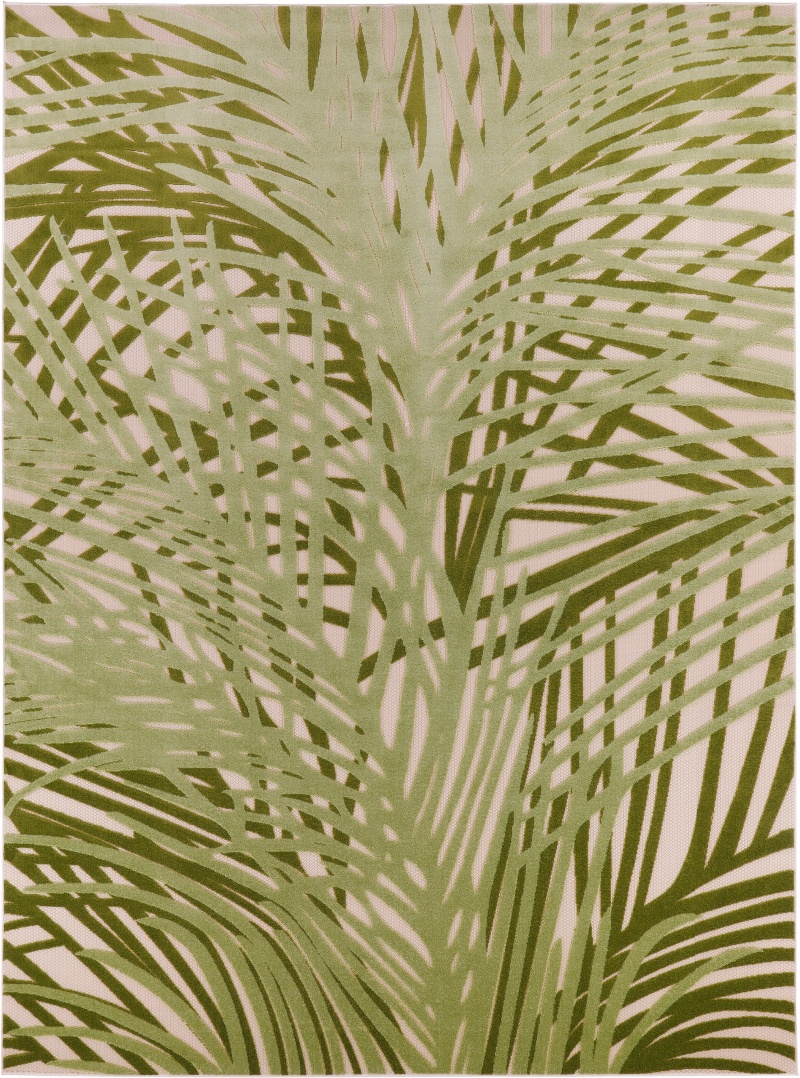 Aloha Alh41 Ivory Green Outdoor Area Rug