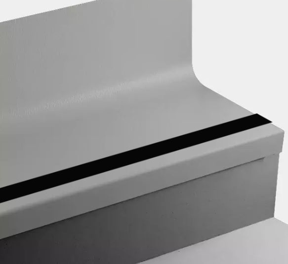 Johnsonite Green Smoke Hammered Rubber Stair Tread with Riser