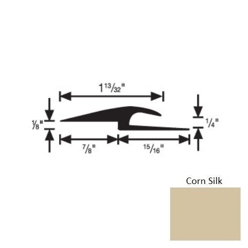 Flextones Corn Silk Vinyl Tile and Carpet Joiner