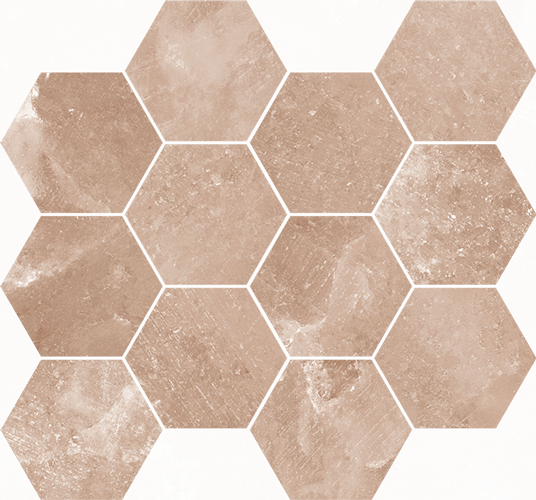 Salt Stone Terra Porcelain Mosaic - Hexagon - Matte