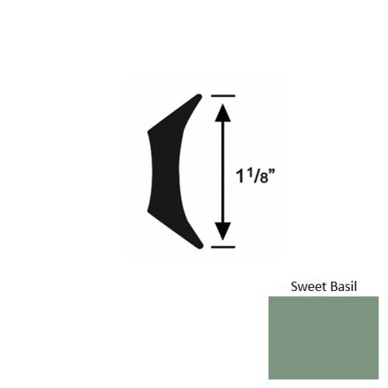 Solid 44 Sweet Basil Rubber Fillet Strip - 1 1/8" X 9 Ft (108")