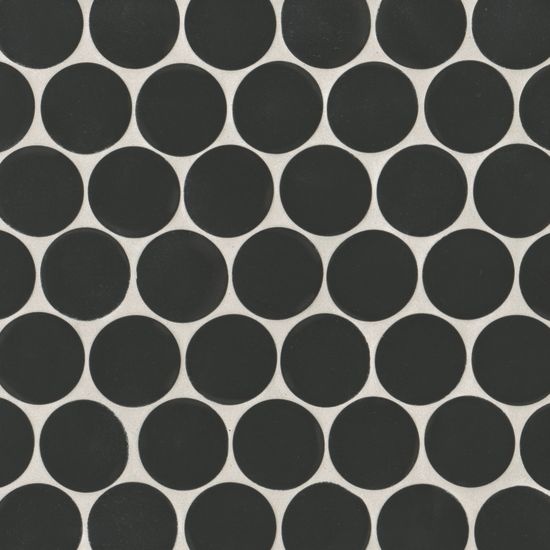 Makoto Kuroi Black 2" x 2" Penny Round Mosaic