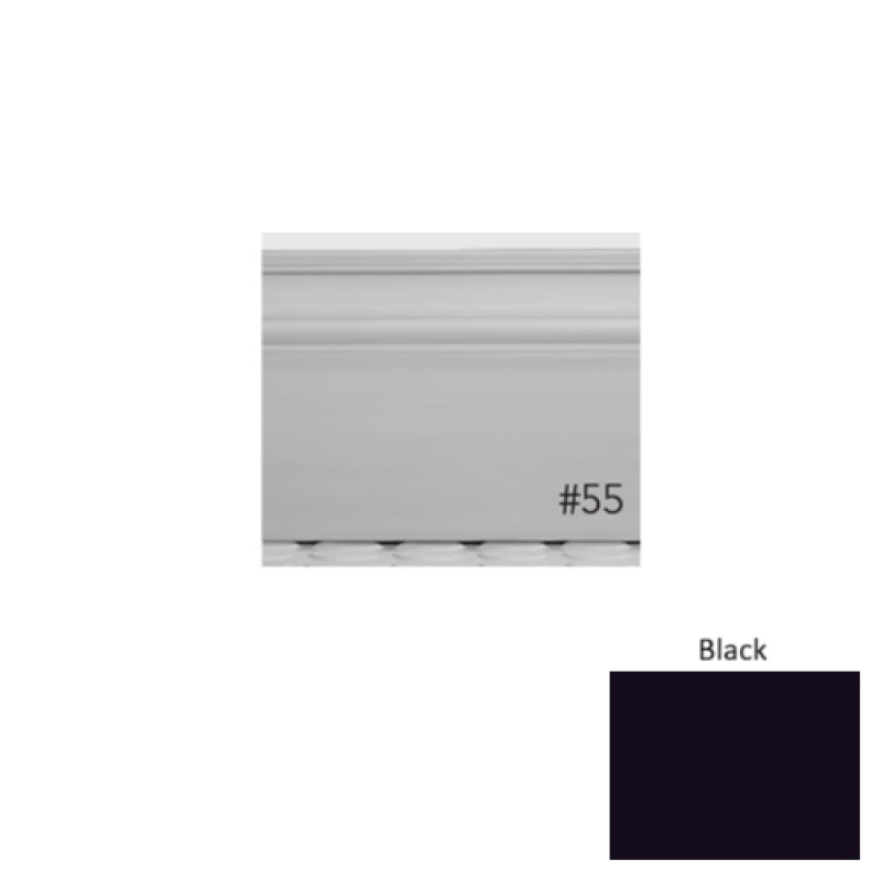 Pinnacle Plus #55 Nobility Black Rubber Wall Base - 5 1/2" X 8 Ft