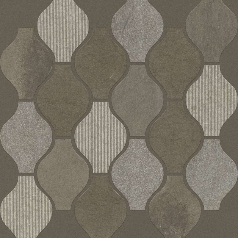 Boca Foussana Gray Natural Stone Mosaic - Ornament - Mixed