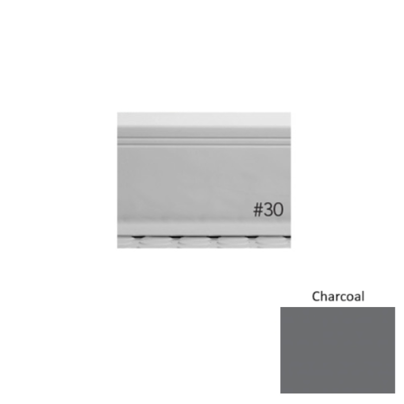 Pinnacle Plus #30 Sketch Charcoal Rubber Coil Wall Base - 4" X 120 Ft