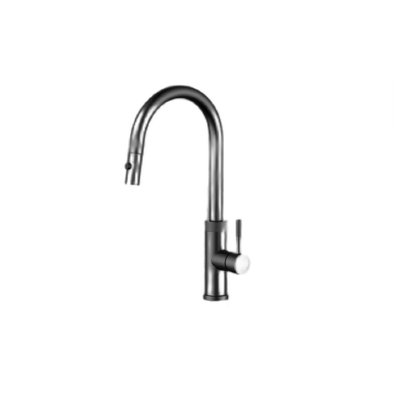 Kf.Tr.Mb Thames Stainless Steel Kitchen Faucet - Single Handle / One Hole With U-Spout - Matte Black