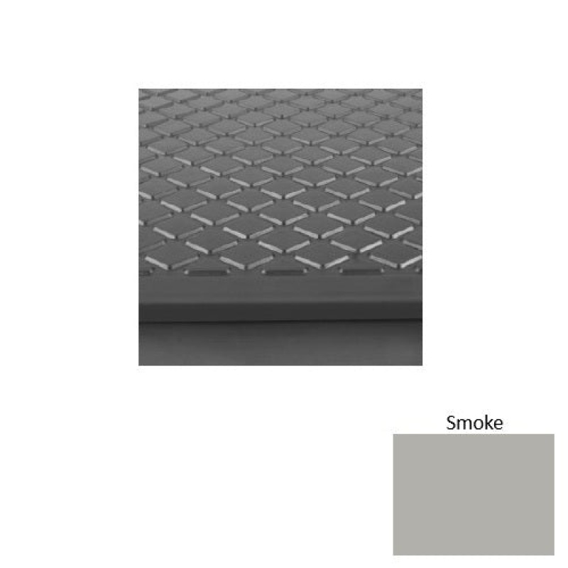 Solid 31 Smoke Diamond Rubber (Rd) Stair Tread With Dupont Kevlar - Textured
