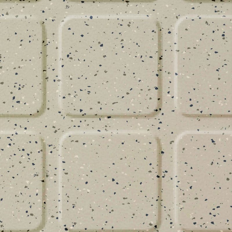 Johnsonite Spokane Warm Raised Square Color Splash Speckled Rubber Tile - Textured - 24" X 24"