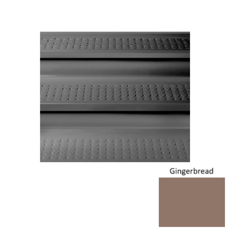 Solid 98 Gingerbread Vantage Raised Circular Rubber (Sq) Stair Tread - Textured