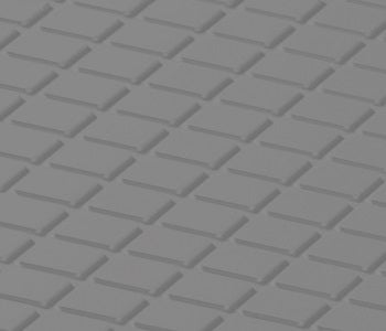 Johnsonite Charcoal Diamond Solid Color Rubber Tile - Textured - 24" X 24"