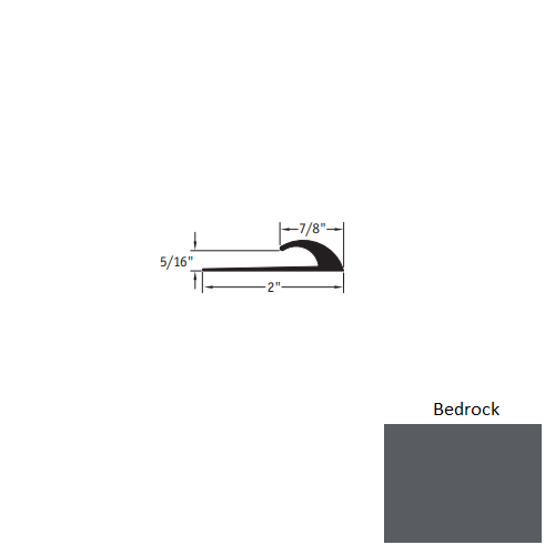 Johnsonite Bedrock Vinyl Moulding / Trim - 7/8" X 12 Ft (144") X 5/16" Edge Guard - Edge Guard