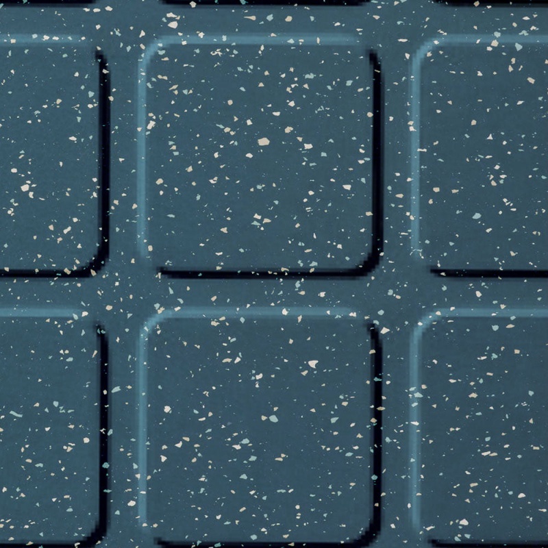 Johnsonite San Juan Raised Square Color Splash Speckled Rubber Tile - Textured - 24" X 24"