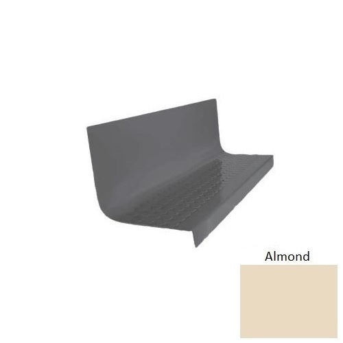 Flextones Almond Type 1701 Distinct Designs Rubber - 20 1/2" X 72" Stair Tread - Rgt Radial Ii Raised Disc Design