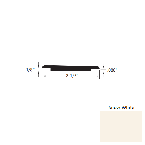 Johnsonite Snow White Vinyl Wheeled Traffic Transition Trim