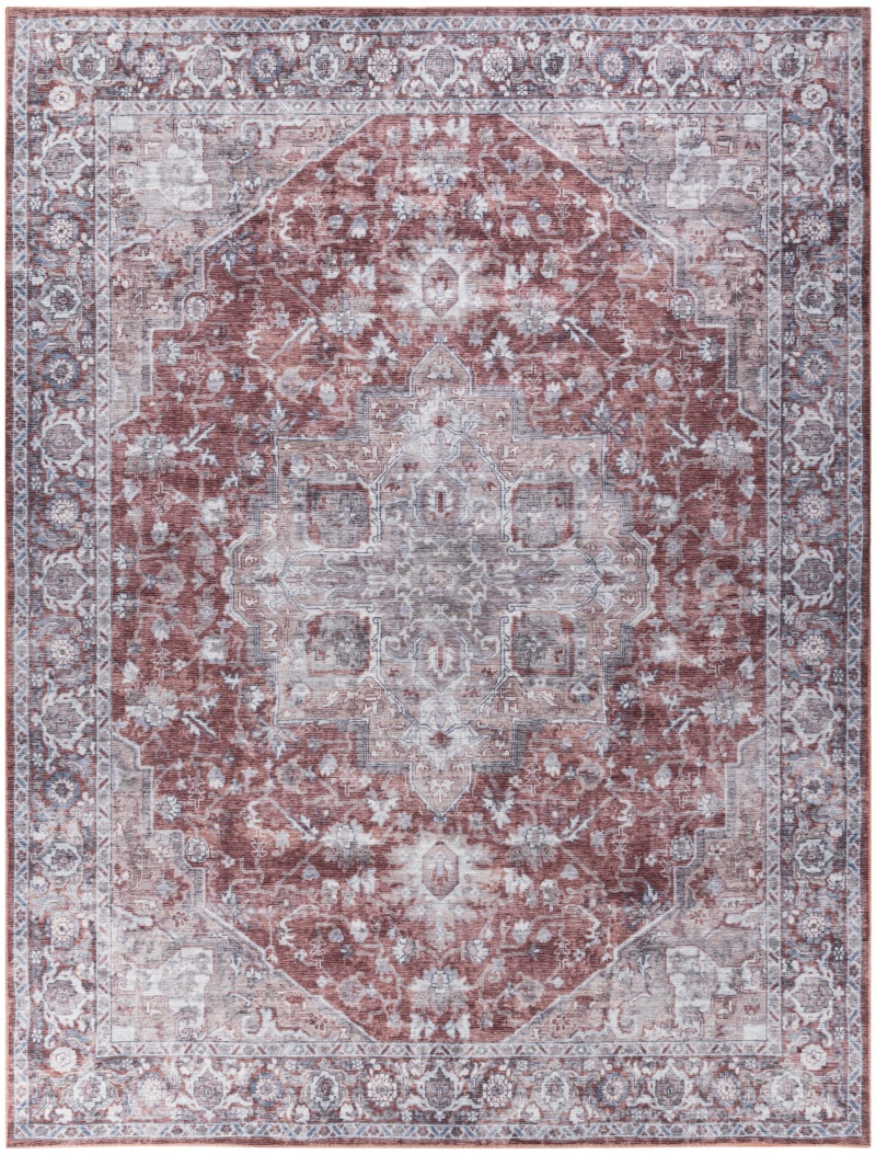 Machine Washable Series 1 Sr101 Ivory Brick Vintage Area Rug