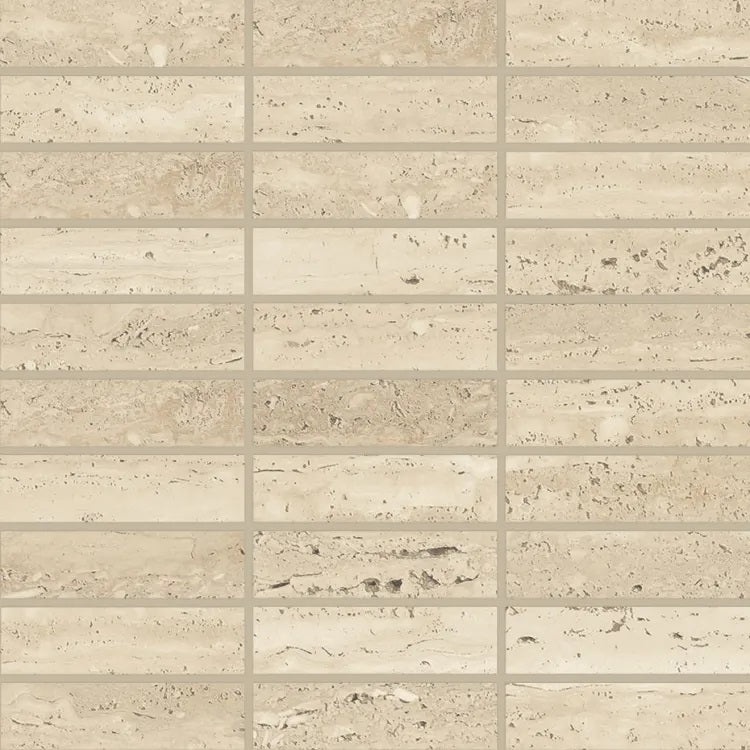 Sensi Roma Cream Porcelain Mosaic - 1" x 4" - Satin