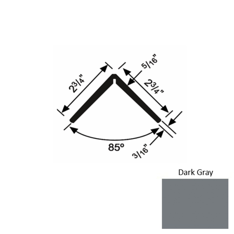 Solid 19Xtr Dark Gray Rubber Corner Guard