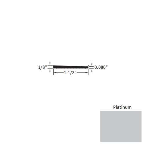 Johnsonite Platinum Vinyl Moulding / Trim Reducer