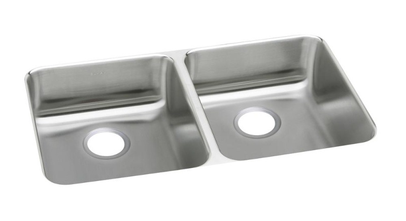 Lustertone Classic Stainless Steel Undermount Double Bowl Kitchen Sink