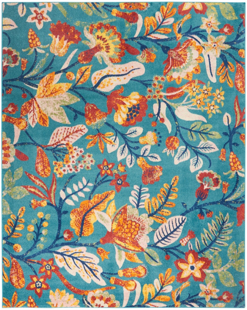 Allur Alr09 Turquoise Multicolor Area Rug