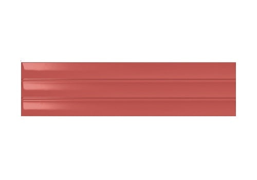Upscension Stare Bright Scarlet Ripple Ceramic Tile – Glossy – 3" x 12"