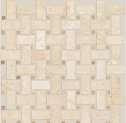 Boca Windsurf Natural Stone Mosaic - Basket Weave - Honed