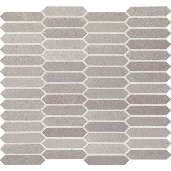 Candora Demure Gray Marble Mosaic - Linear Hexagon - Polished