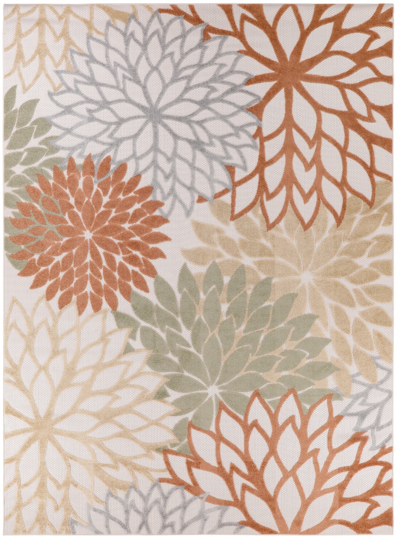 Aloha ALH05 Ivory Multicolor Outdoor Area Rug