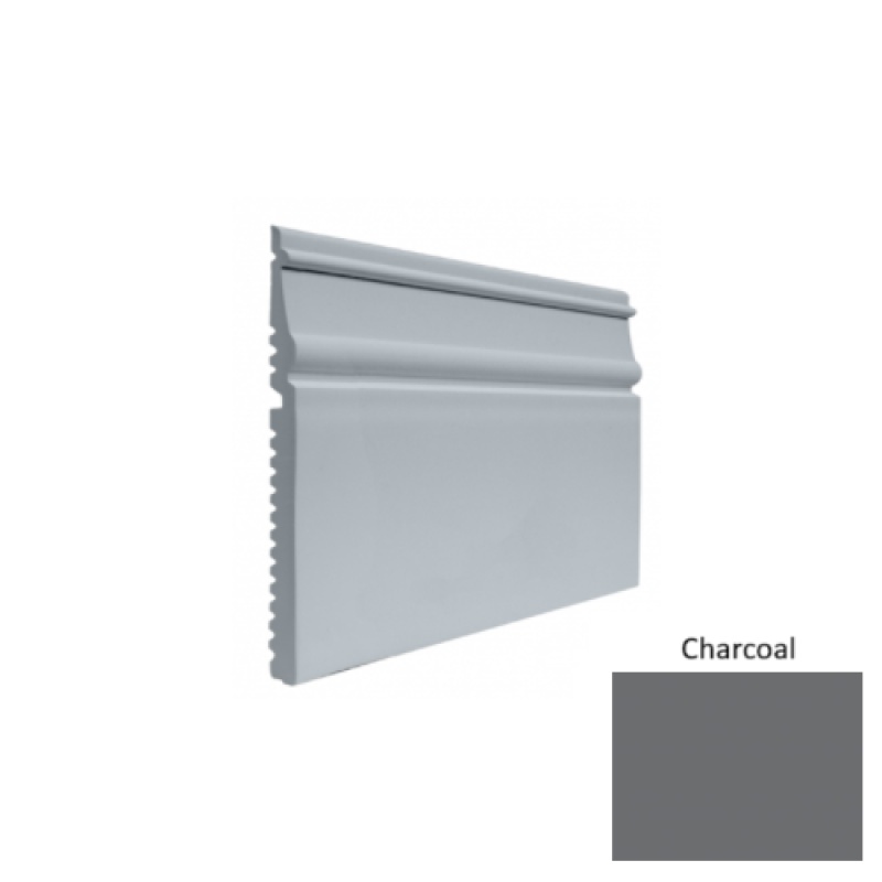 Contours #55 Nobility Charcoal Rubber Profiled Wall Base - Satin - 5 1/2" X 8 Ft