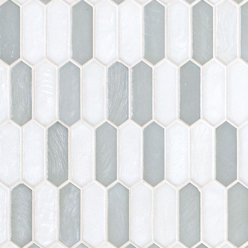 Pixie Cloud Glass Mosaic - Picket Fence - Glossy