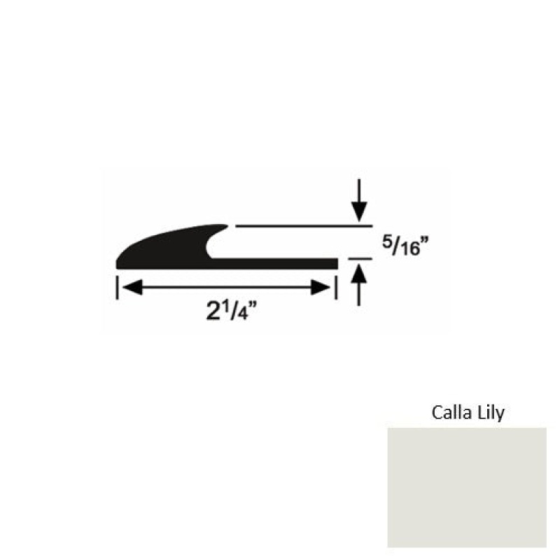 Solid 39 Calla Lily Rubber Glue Down Carpet Edge