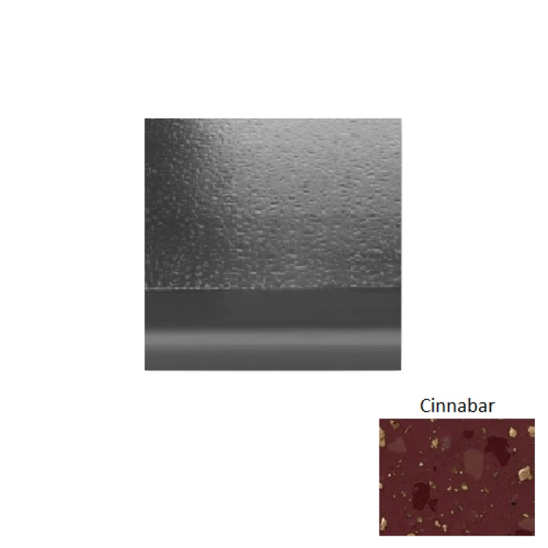 Renew 95 Cinnabar With Riser Rubber (Sq) Stair Tread - Hammered