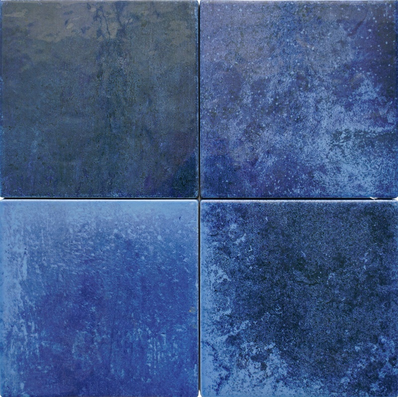 Manila Azul Porcelain Tile - Glossy - 6" X 6"