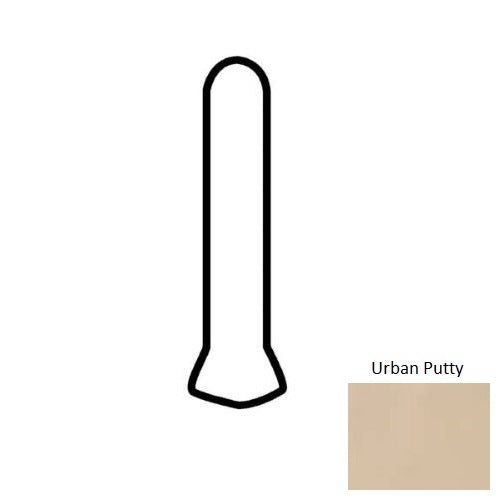 Color Wheel Classic Urban Putty Ceramic Wall Trim - 1" X 6" Sanitary Cove Base Corner Slim Foot