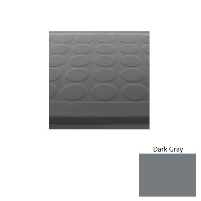 Solid 92 Dark Gray Low Profile Rubber Stair Tread