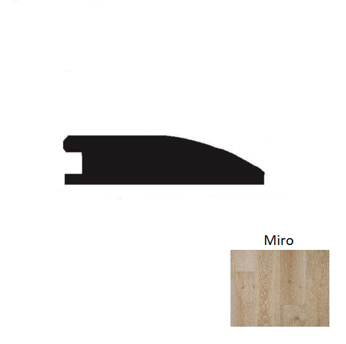 Louvre Miro Hardwood Moulding / Trim - 2" X 90" Reducer - Wire Brushed