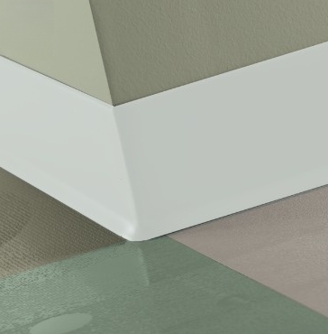 Johnsonite White Rubber Traditional Duracove Thermoplastic Wall Base - 4" X 48" X 1/8" Toe - Traditional Duracove Thermoplastic Wall Base