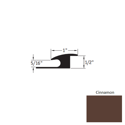 Johnsonite Cinnamon Vinyl Moulding / Trim