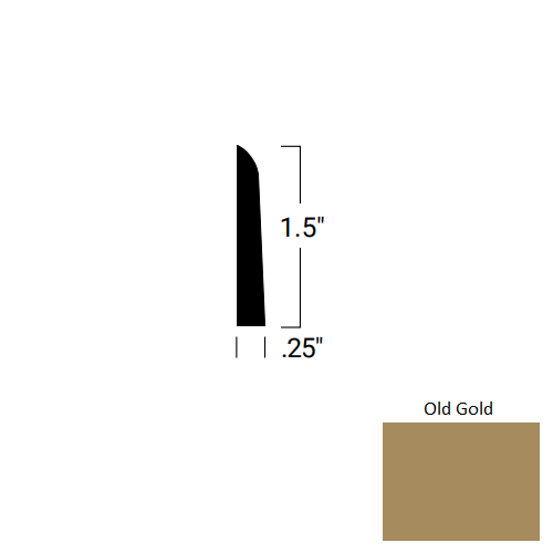 Johnsonite Old Gold Rubber Millwork Shoe Moulding