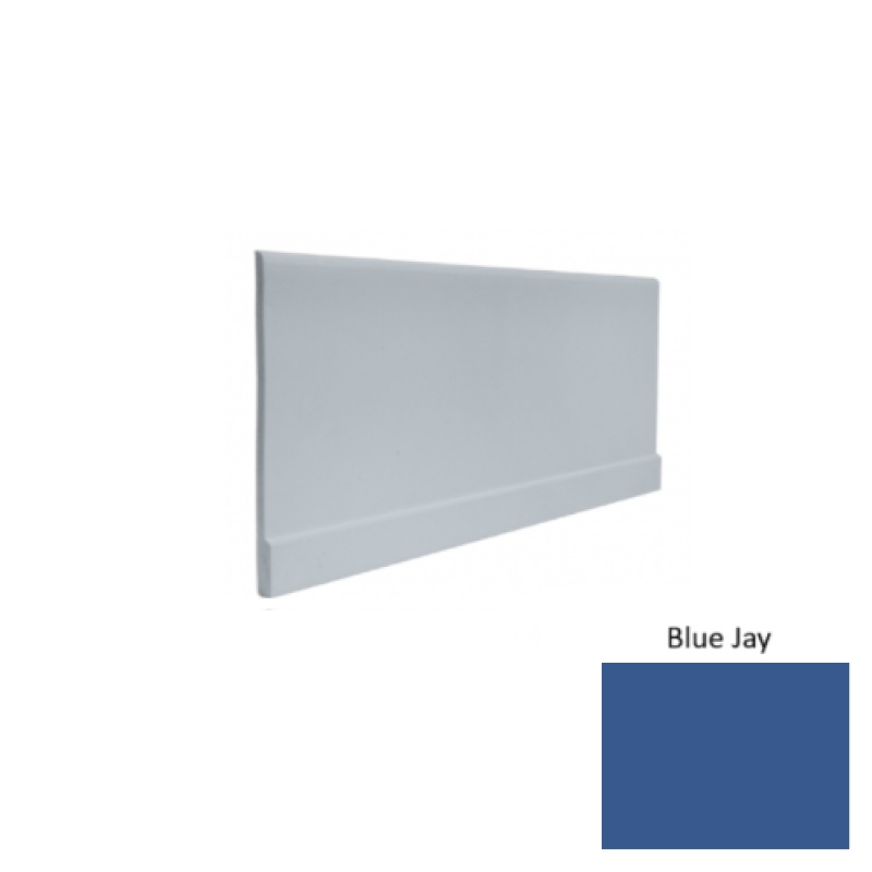 Contours #00 Simplicity Blue Jay Rubber Profiled Wall Base - Satin - 4" X 8 Ft