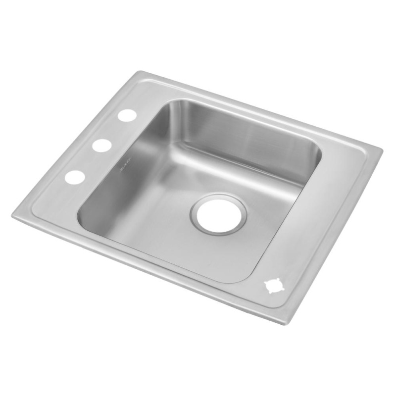 Drkad2522402 Lustertone Classic Stainless Steel Drop In Single Bowl Kitchen Sink - 25" X 22" X 4" - Stainless Steel