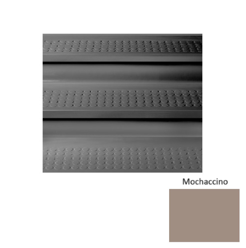 Solid 98 Mochaccino Vantage Raised Circular Rubber (Sq) Stair Tread - Textured