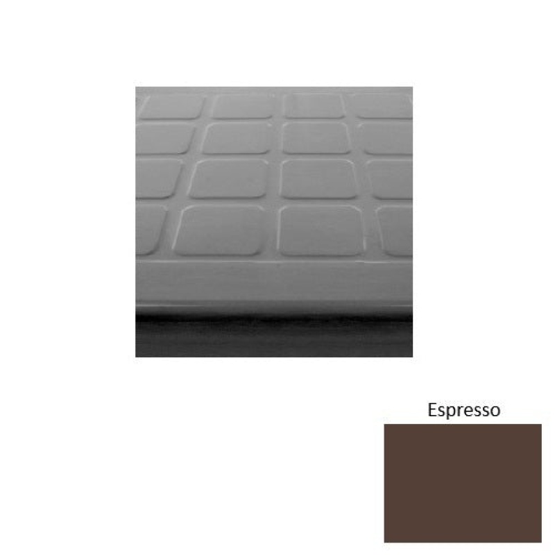 Solid 94 Espresso Raised Square Rubber (Sq) Stair Tread With Dupont Kevlar - Textured