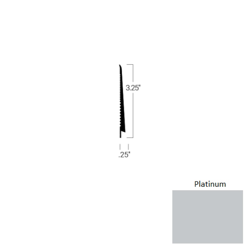 Johnsonite Platinum Rubber Tightlock Carpet Rubber Base