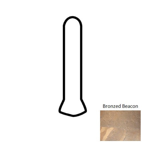 Ayers Rock Bronzed Beacon Porcelain Floor & Wall Trim - 1" X 6" Cove Base Outcorner - Matte