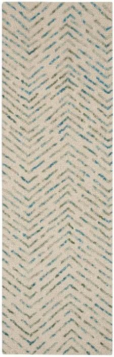 Colorado Clr02 Ivory / Green Wool Modern Area Rug
