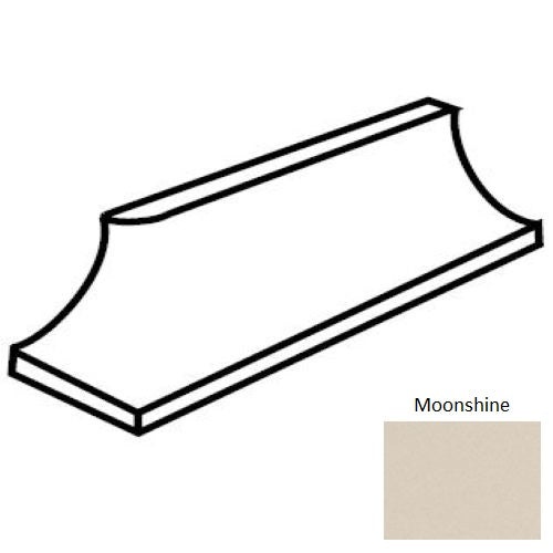 Keystones Unglazed Mosaic Moonshine Porcelain Floor & Wall Trim - 1" X 2" Cove Base Outcorner - Matte