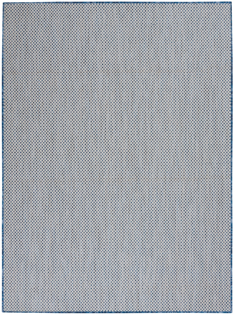 Courtyard Cou01 Ivory Blue Area Rug